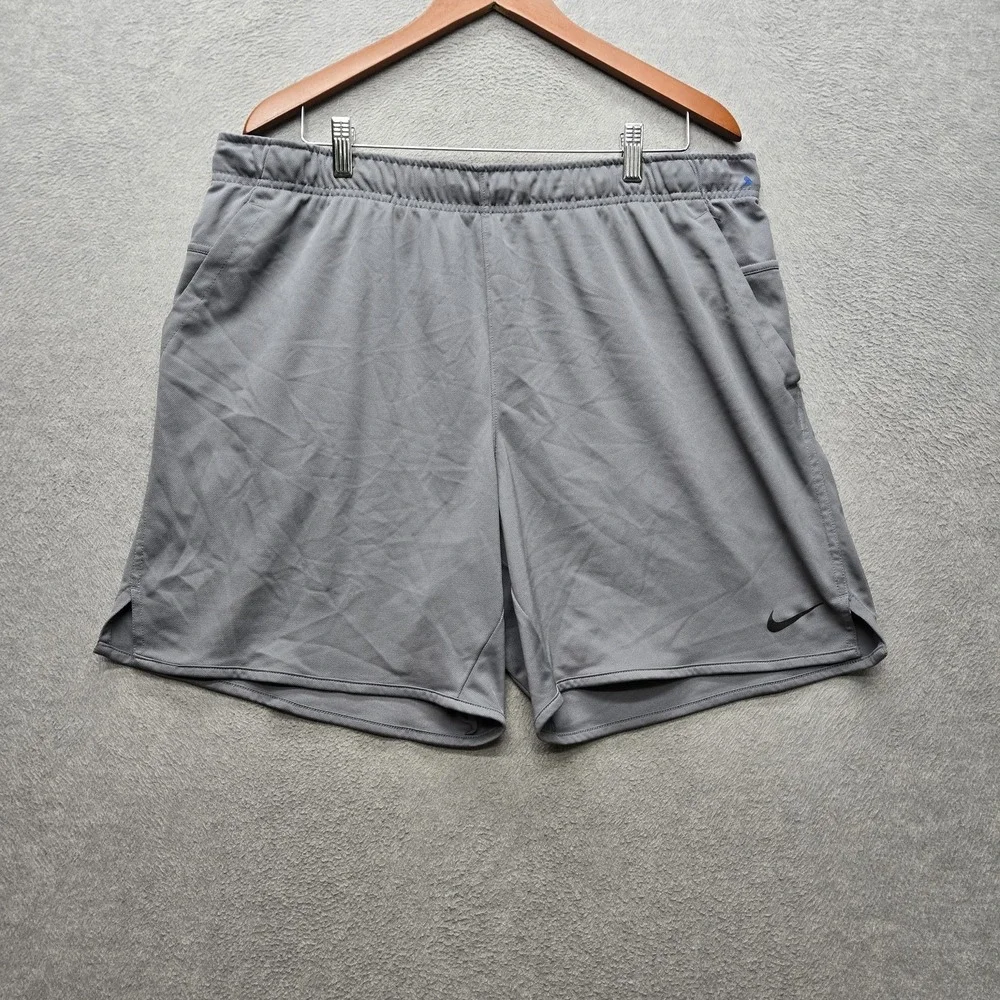 Nike‎ Men Activewear Shorts XL Gray Athletic Shorts Sweat FB4196-084 Logo 7